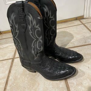 Alligator skin boots